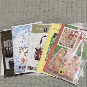 Pattern Booklets for Sewing Purses & Bags. Bundle of 5.